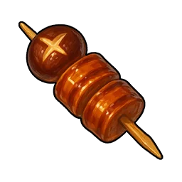 Brocheta de carne y setas