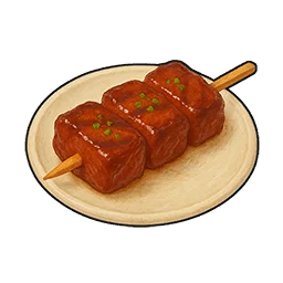 Brocheta de carne condimentada a la parrilla