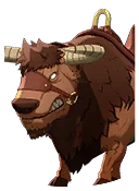 Bisonte del atardecer domado