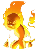 Espíritu de las llamas alegre